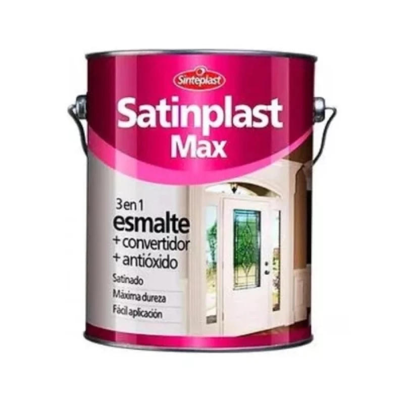 Esmalte Convertidor Satinado 3en1 Sinteplast 1lts Negro