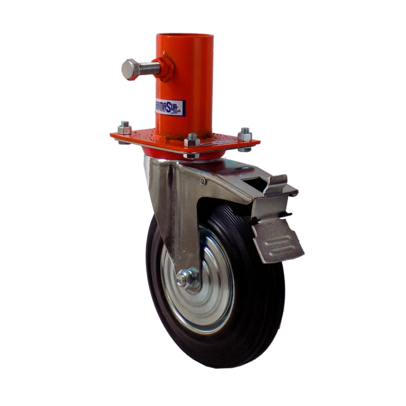 Rueda para andamio con freno Hermasur 200mmø - Image 2
