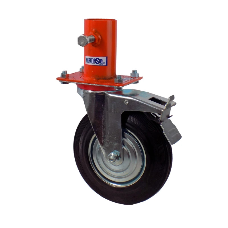 Rueda para andamio con freno Hermasur 200mmø