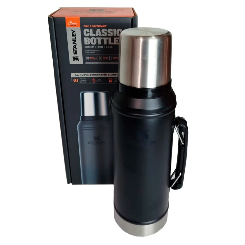 Termo Stanley Classic con asa NEGRO 0,94lt - Image 2